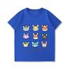 Printing Tshirt Child Boys Summer Crewneck Tops Loose Pure Cotton Tees Kids Cute Print T-shirt Baby Clothes Thin Short Sleeve