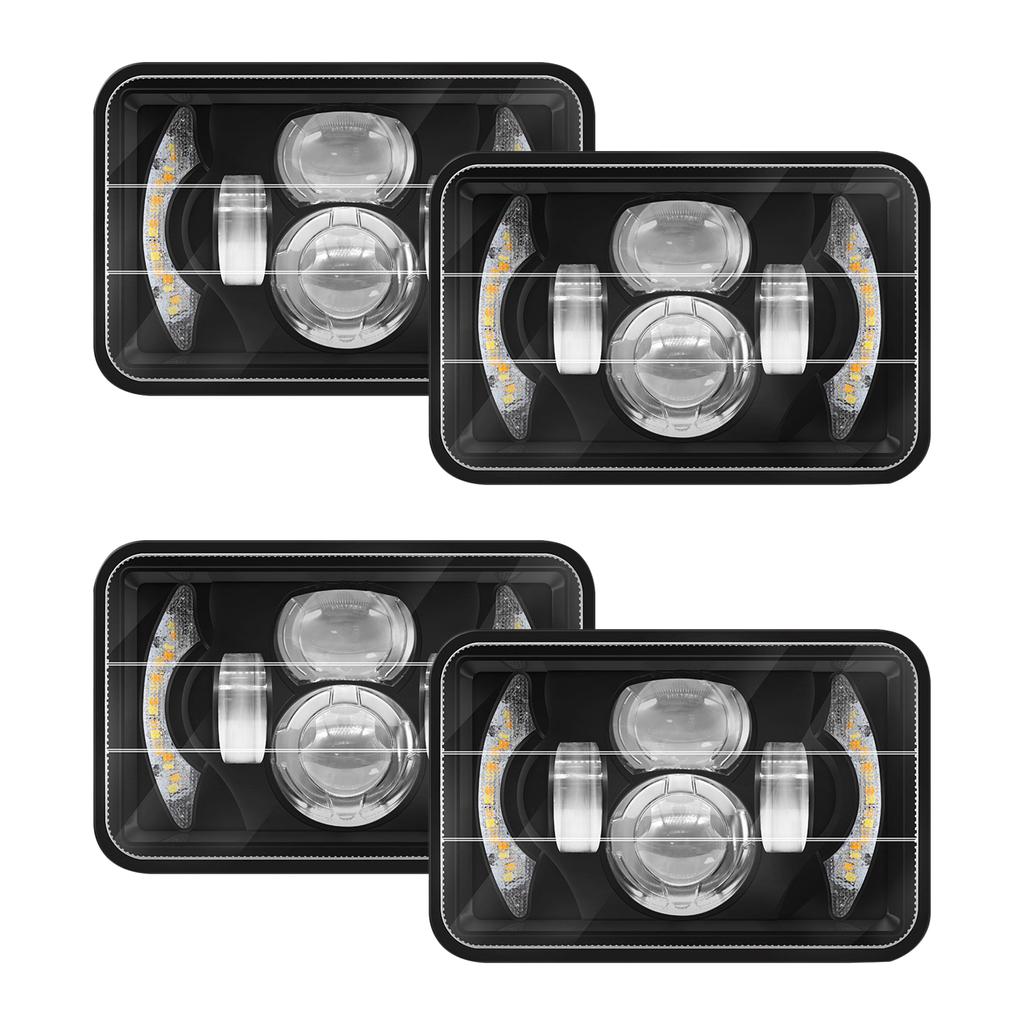 5 Inch LED Headlight 4x6 Inch Car Rectangular Headlight with DRL Turn Signal HighLow Beam