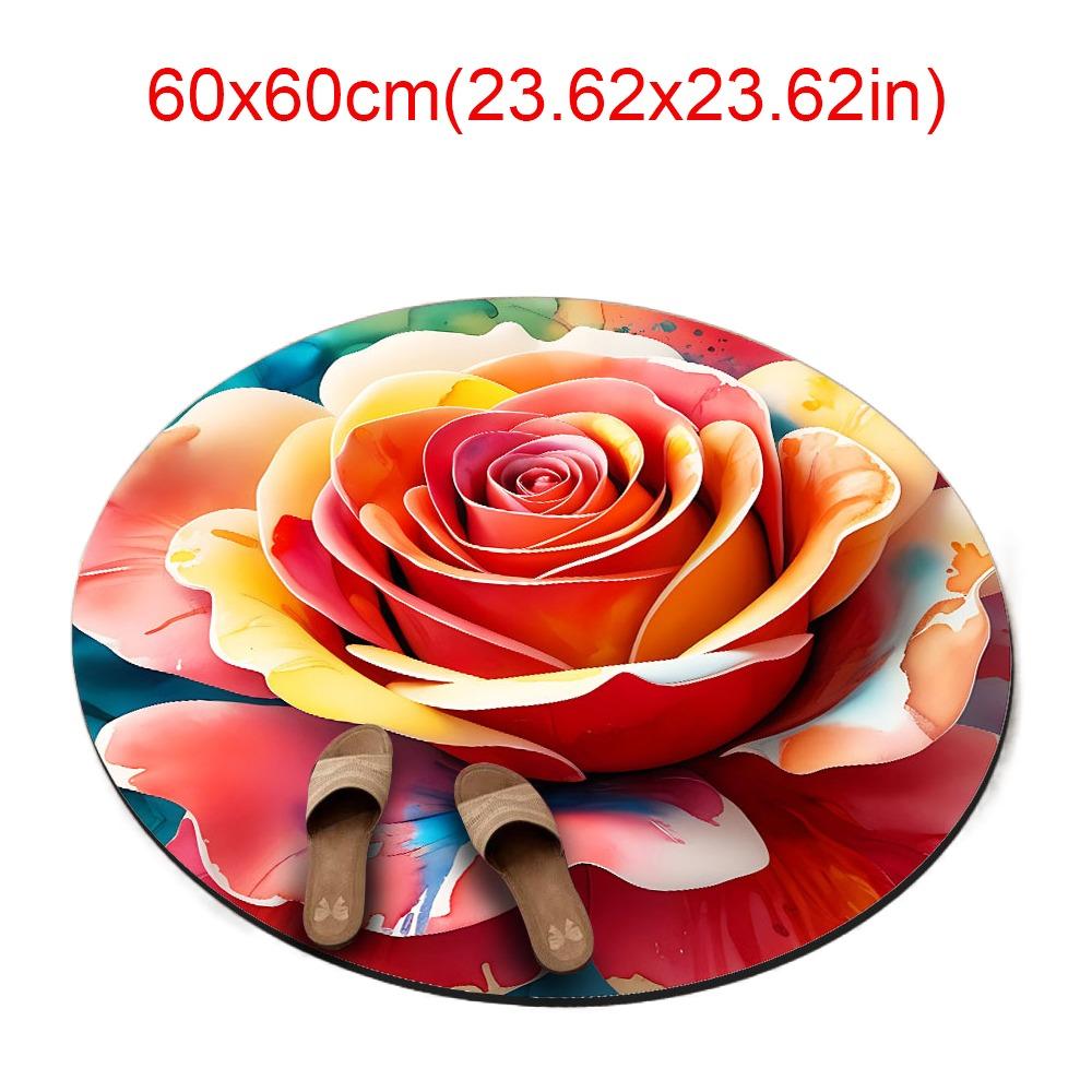 Коврик для пола в форме пиона, мягкий коврик для ванной комнаты, для гостиной, чайного столика, прикроватный