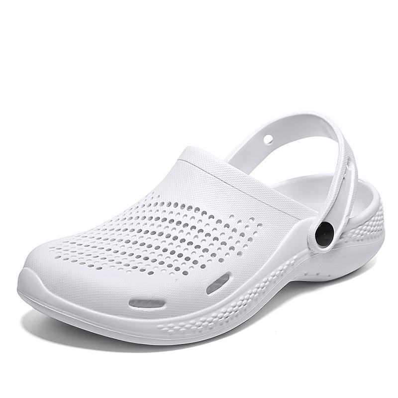 Модные мужские сандалии с амортизацией 2025, садовая обувь, высококачественные эластичные амортизирующие сандалии, пляжная обувь, уличные сандалии на платформе