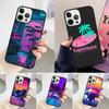 Чехол для телефона в стиле 80-х Retrowave с неоновыми пальмами для iPhone 17 Air 13 12 14 15 16 Чехол для Apple Pro Max Plus