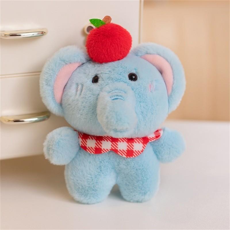 Cartoon Elephant Plush Toy Keyring With Soft Cotton Filling For Kids And Teens