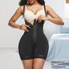 Women Shapewear High Waist Slimming Compression Zipper Closure Crotch Butt-lifted Tummy Control Adjustable Straps Elastic Breathable Figure-shaping