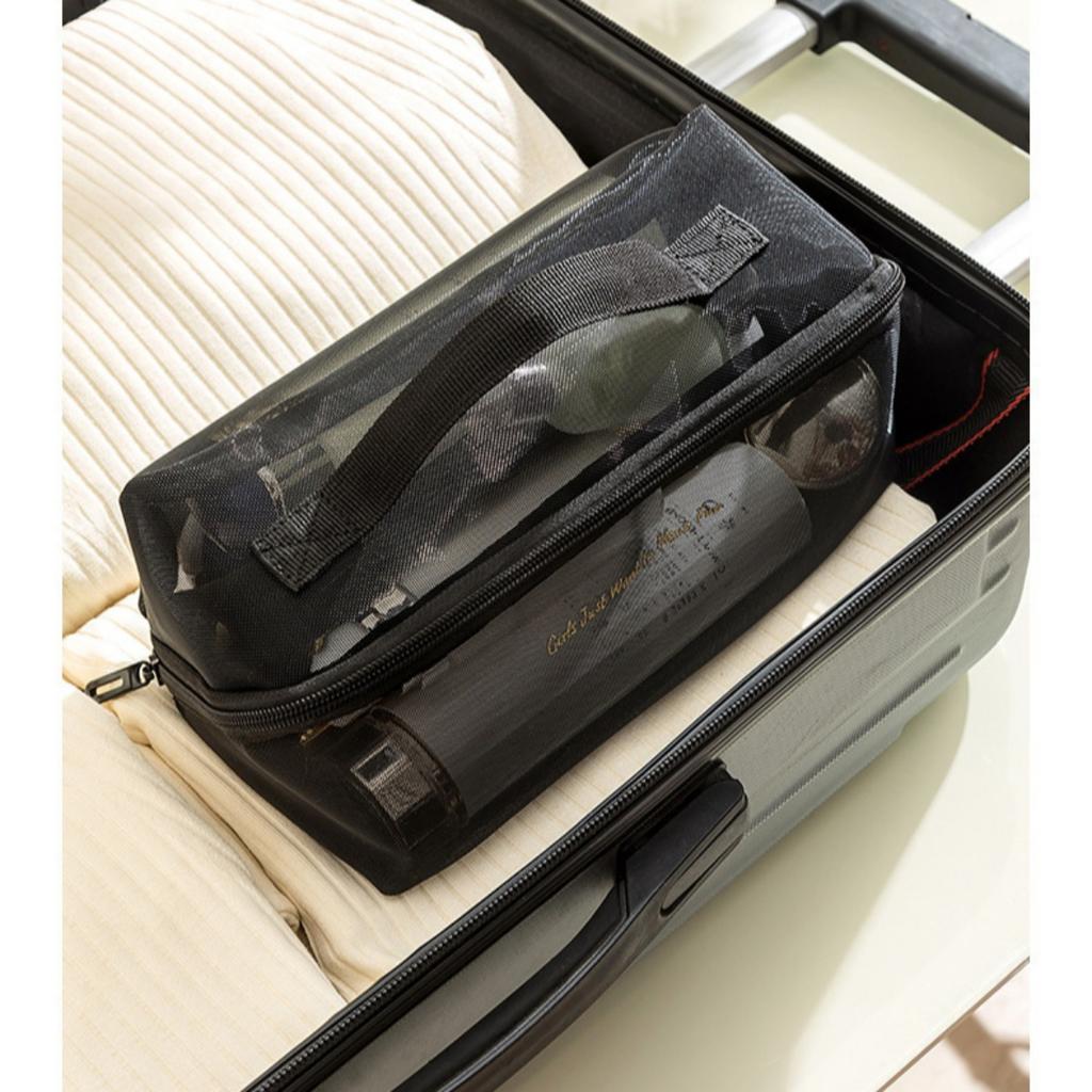 Косметичка, Большая вместимость, Дышащая, Сетчатая сумка, Сумка для туалетных принадлежностей, Сумка для хранения