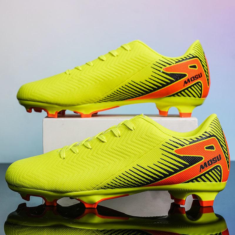Men Football Boots Long Spikes High Ankle Soccer Shoes FG Outdoor Grass Cleats Soccer Boots Training Sport Football Shoes