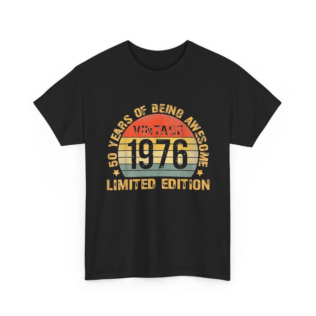 50th Birthday Shirt, 1976 50 Years of Being Awesome Women Men Vintage T-Shirt
