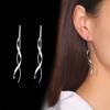 Vnox модные длинные витые серьги для женщин, украшения для вечеринок, золотые и цветные серьги из нержавеющей стали, подарки