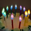 Birthday Colorful Flame Candle Baking Cake With Decorative Children'S Party Atmosphere Photo Creative Props
