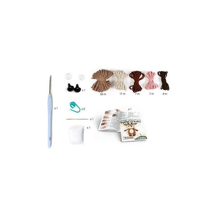 Kit crochet - Graine Créative - Biche - 17 cm - 12 pcs - Beige