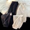 Velvet Thickened Sweatpants for Girls Autumn and Winter Pants Loose Straight Wide-leg Pants Casual Sports Tying Pants