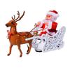 Christmas Toy Gifts Santa And Deer Electric Car Toy With Music