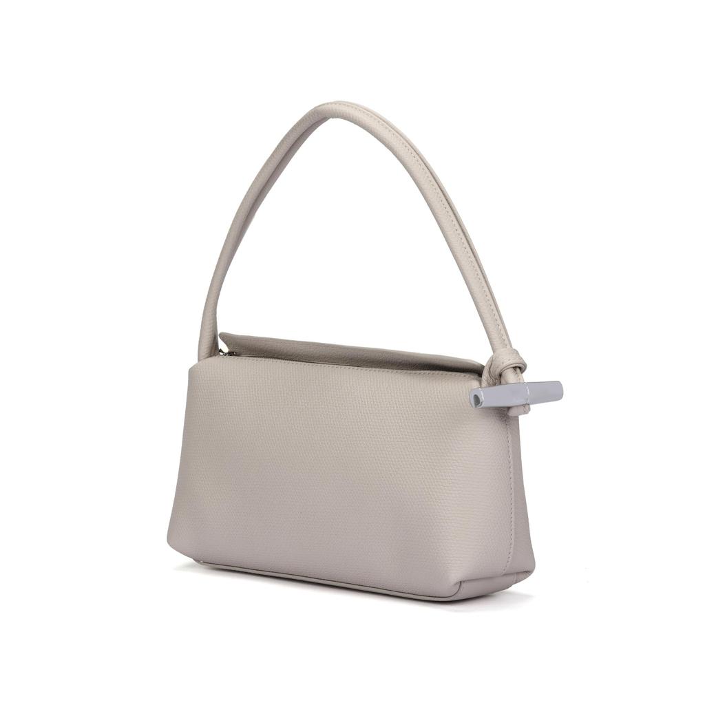 Longchamp Le Roseau Solid Soft Shoulder Bag Women Handbags Paper-White Silver 10324HFP555