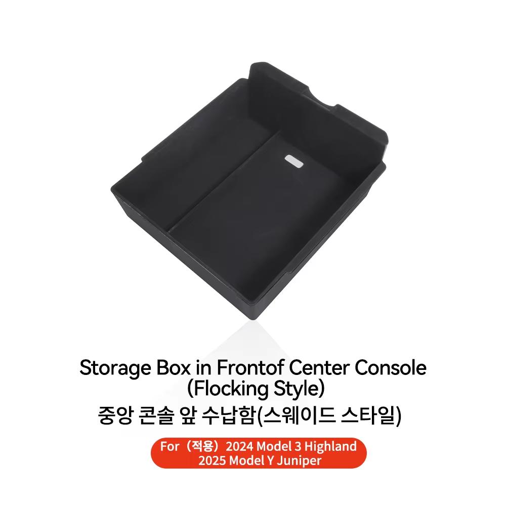 YZ For Tesla New Model Y Juniper 2025 Center Armrest Hidden Storage Box Cup Holder Charger Pad Console Organizer Box Accessories