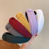 Minimalist Women Headbands Solid Color Knitted Knotted Hairbands for Lady Girls Casual Shopping Travel Headpiece Accessories