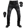 RENHE Winter Motorcycle with and Size Small Men's Pants, Fleece-Lined, Protectors, Warm, Cold-Weather, Durable, Black,