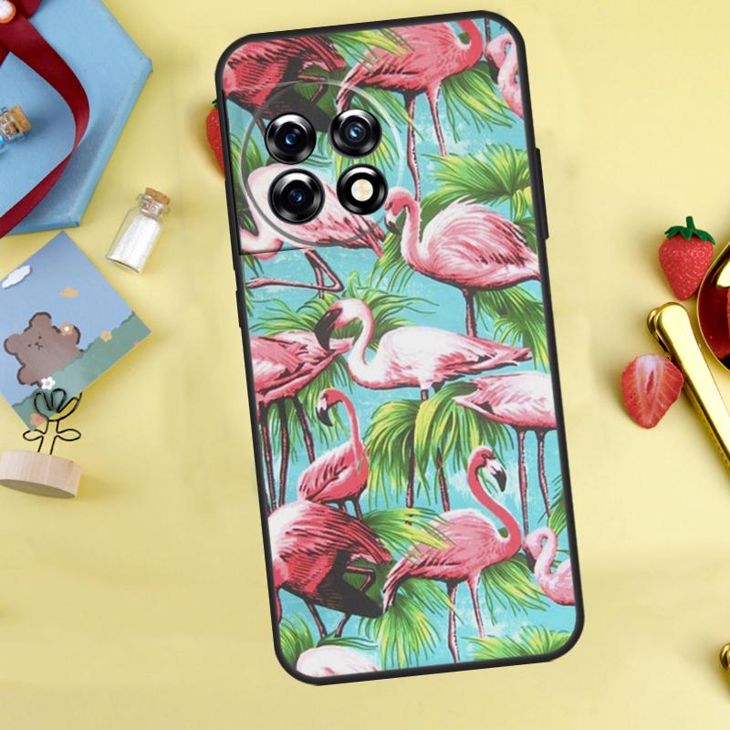Pink Red Flamingo Case For OnePlus Nord 5 CE 2 3 4 Lite N20 N30 OnePlus 15 12R 13R 13 12 11 10 10T 13T Cover