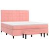 3137856 vidaXL Divan Bed with Mattress Pink 160x200 Cm Velvet