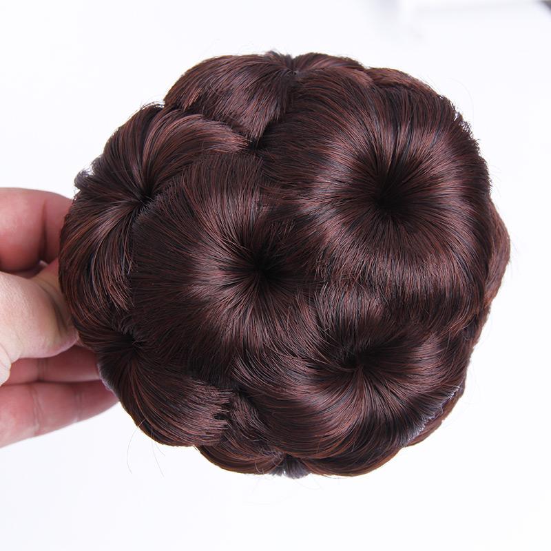 Wig Ball Head Female Employer Pan Head Flower Grab Clip Hair Ornament Lazy Person Fluffy Head Ornament Hair Ring