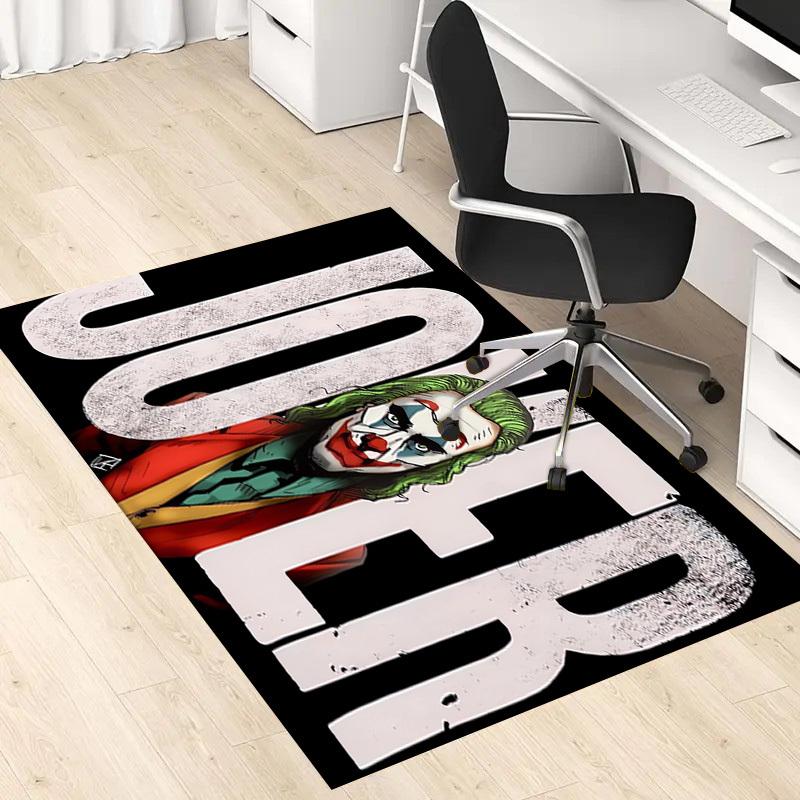 1pc Office Carpet Chair Mats Joker Clown Artwork Perfect for Office Chairs, Living Rooms, Or Bedrooms,Polyester Carpet.HDT238