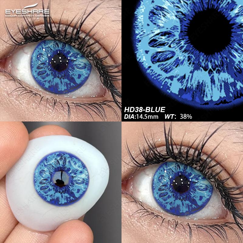 Eyeshare 1 Pair Cosplay Color Contact Lenses for Eyes Anime Accessory Anime Len Fashion Lenses Blue Lenses Beauty Pupil