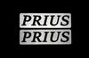EE-500-2 Prius Silver/Black Acrylic 2-Layer Stickers, 30, 50, 60, PHV Alpha, Early and Late Models, Modellista, Set of 2