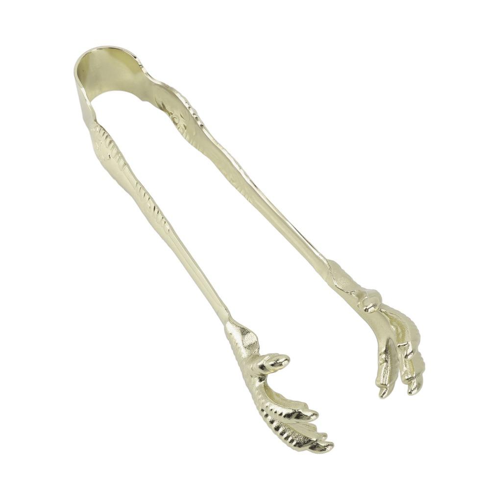 Gold Black Serving Tong Stainless Steel Claw Style Ice Tong Practical Ice Tong Bar Home