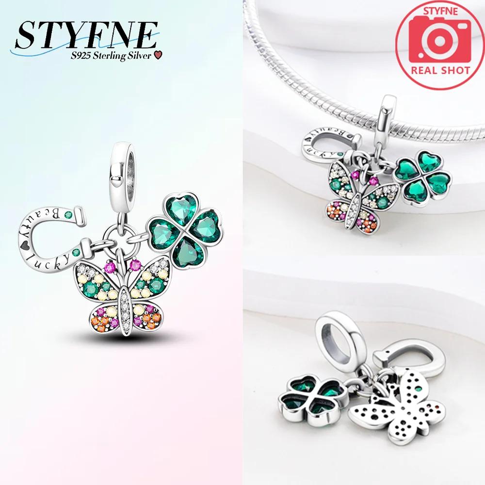 Charms Copper Original Floral Umbrella Four Leaf Clover Moon Butterfly Bracelets Beads Fit Women Diy Fine Jewelry Gifts