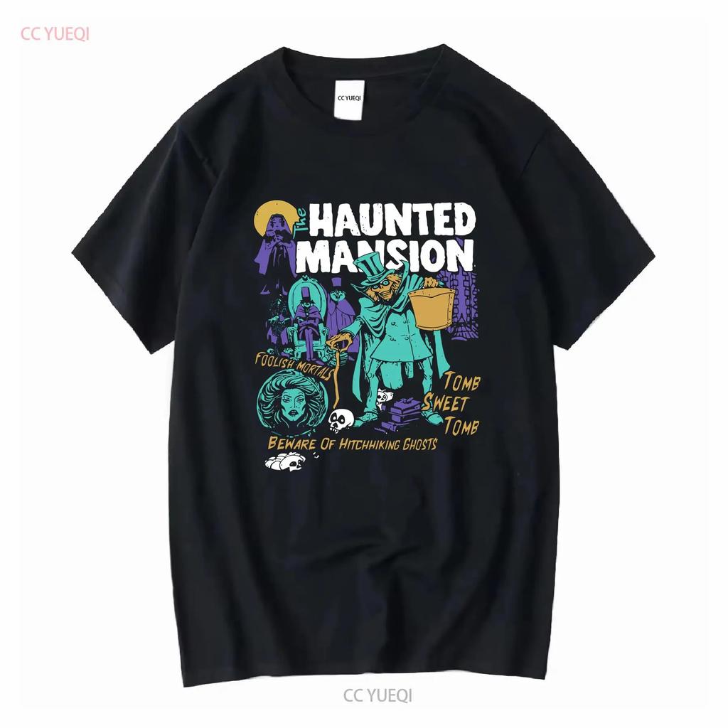 Винтажная футболка The Haunted Mansion Ghosts Хэллоуин Жуткий сезон Размер S 5XL с длинным или коротким рукавом винтажная Стиль стираной моды