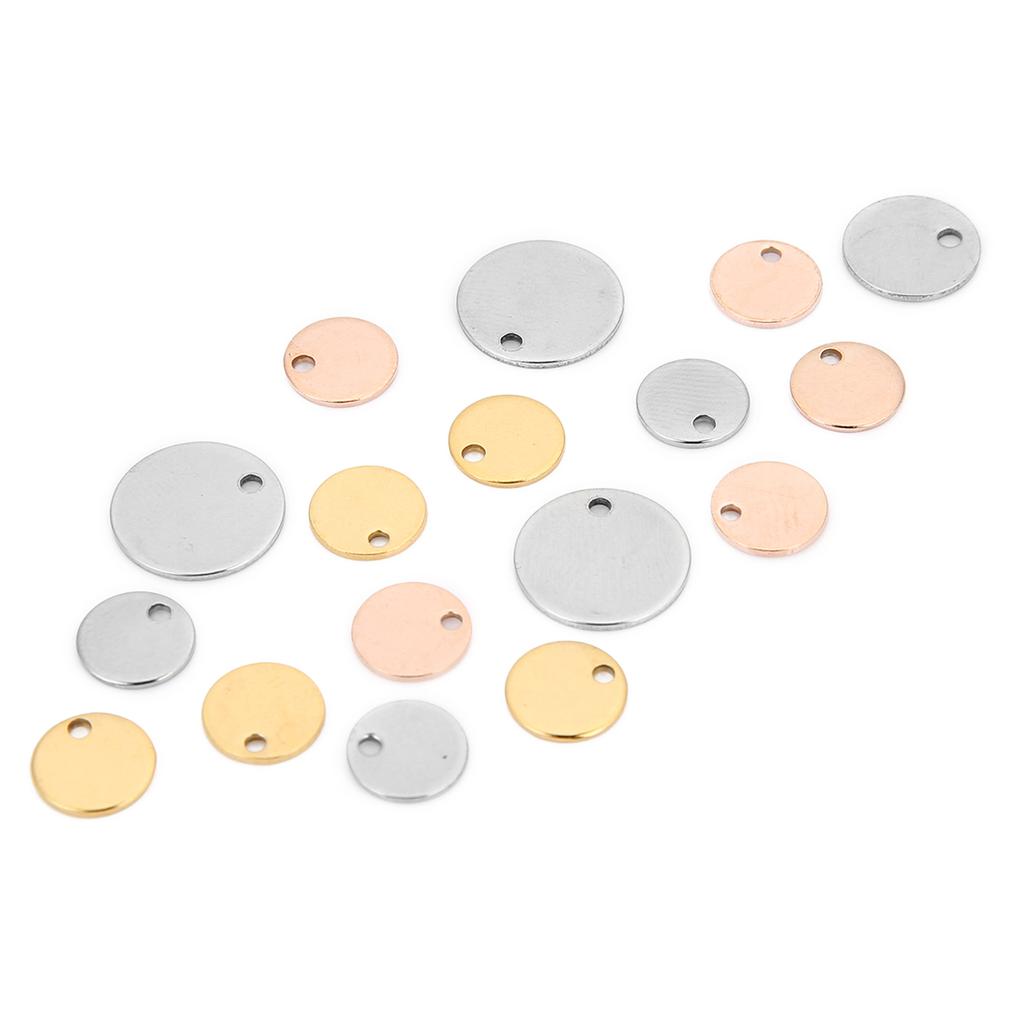 10-20Pcs/Lot Stainless Steel Charms For Jewelry Making Round Stamping Blanks Dog Tag Pendants Diy Necklaces Jewelry Findings