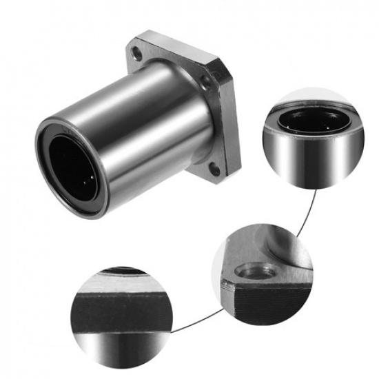 Universal Length Square Flange Linear Ball Bearings Pack of 2 Silver Tone