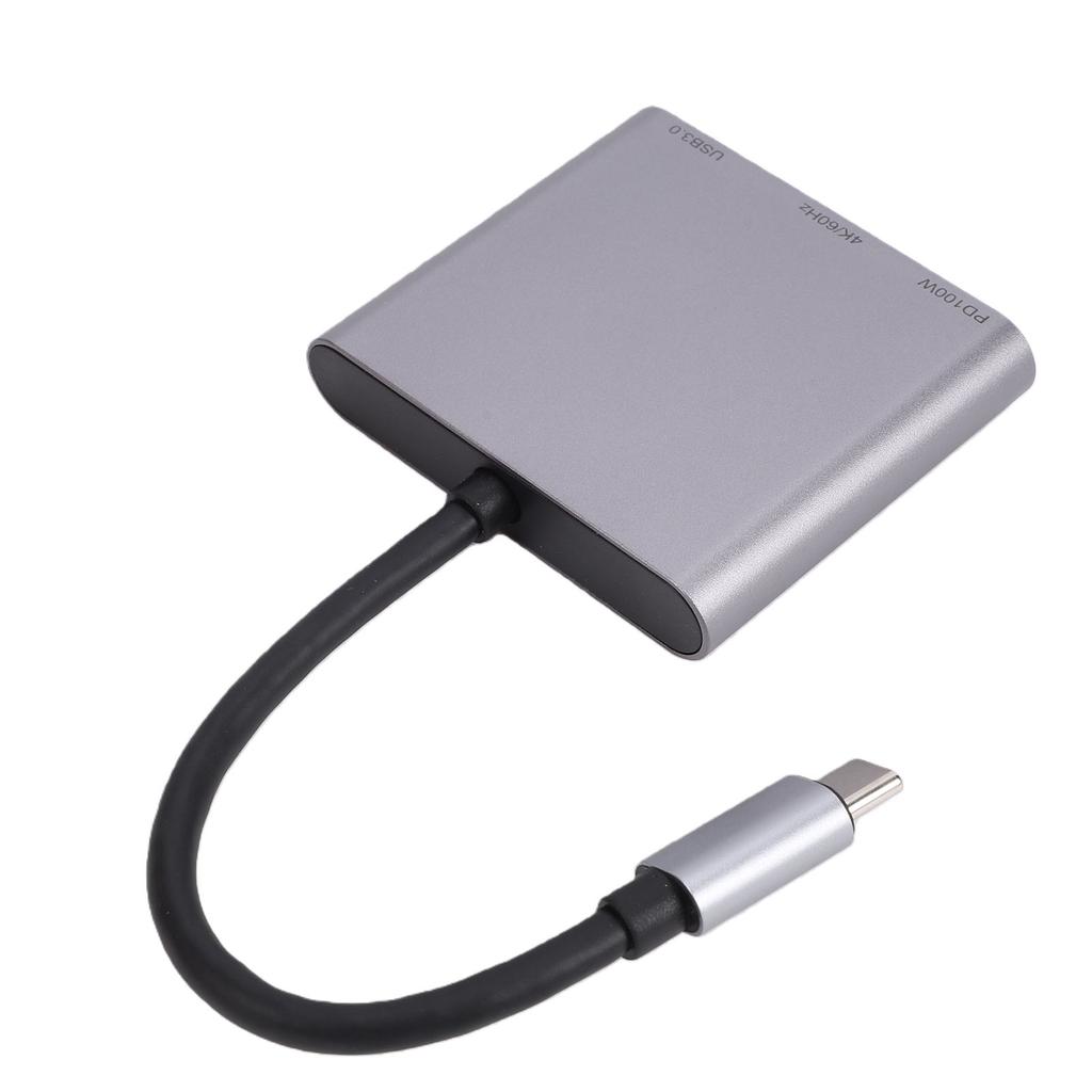 3-в-1 USB-C концентратор, подходит для AR-очков XREAL One, многопортовый адаптер, док-станция, поддержка быстрой зарядки PD 100 Вт, 4K 60 Гц