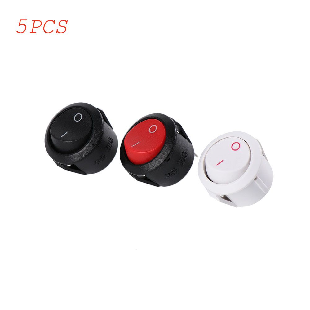 5pcs Hot Plastic Boat Rocker 2PIN ON/OFF Car Boat Toggle Switch Push Button