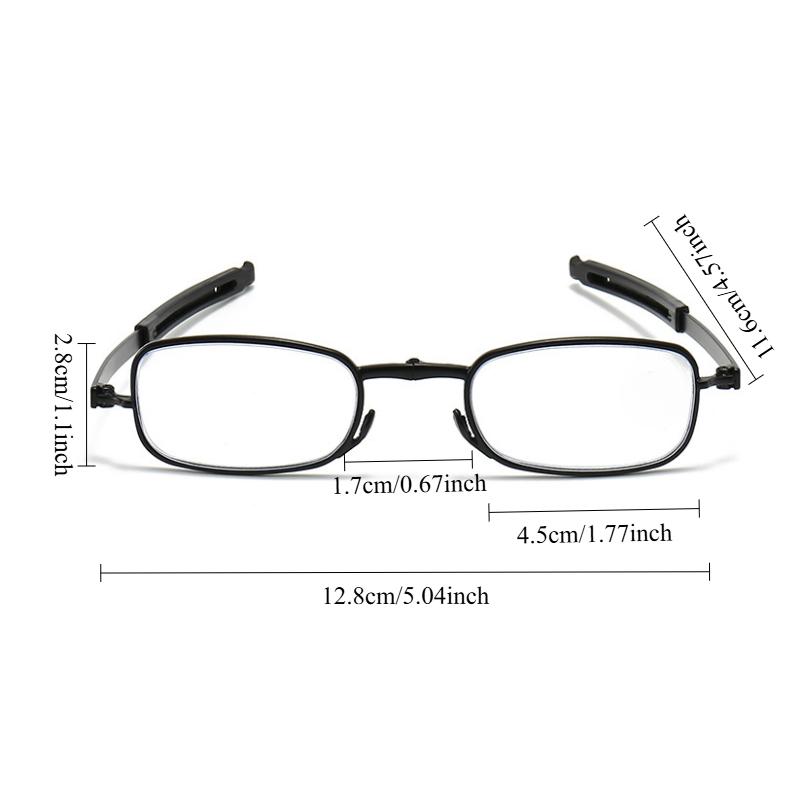 Foldable Telescopic Men Women Presbyopic Glasses Portable Bag Anti Blue Light Eyewear Reading Eyeglasses Men
