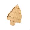 Christmas Tree Shape Tray Dish Plate Bamboo Decorative Dessert Platter Serving for Party