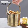 Bar Ice Bucket Stainless Steel with Removable Strainer, Wine Champagne Cooler for Beer Red Wine, Portable Snacks Home Corrosion Resistant