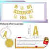 In My Accountant Era Banner,2025 International Accounting Day Party Decoration,Class of 2025 Congrat Accounting Graduation Party Supplies Gold
