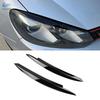 Для VW Golf 6 VI MK6 GTI GTR GTD 2009 2010 2011 2012 2013 ABS Глянцевый черный Наклейки на брови фар автомобиля Накладка
