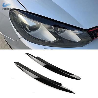 Для VW Golf 6 VI MK6 GTI GTR GTD 2009 2010 2011 2012 2013 ABS Глянцевый черный Наклейки на брови фар автомобиля Накладка