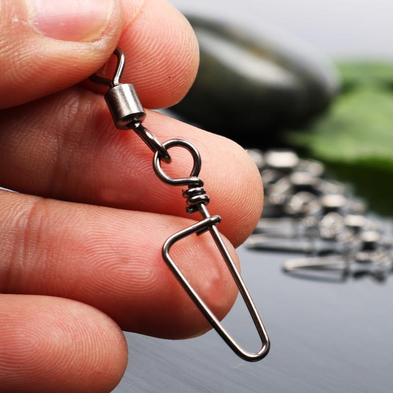 SOUGAYILANG Шарикоподшипниковые рыболовные вертлюжки с защелкой, вращающиеся вертлюжки для морской рыбалки, защелки, разъем