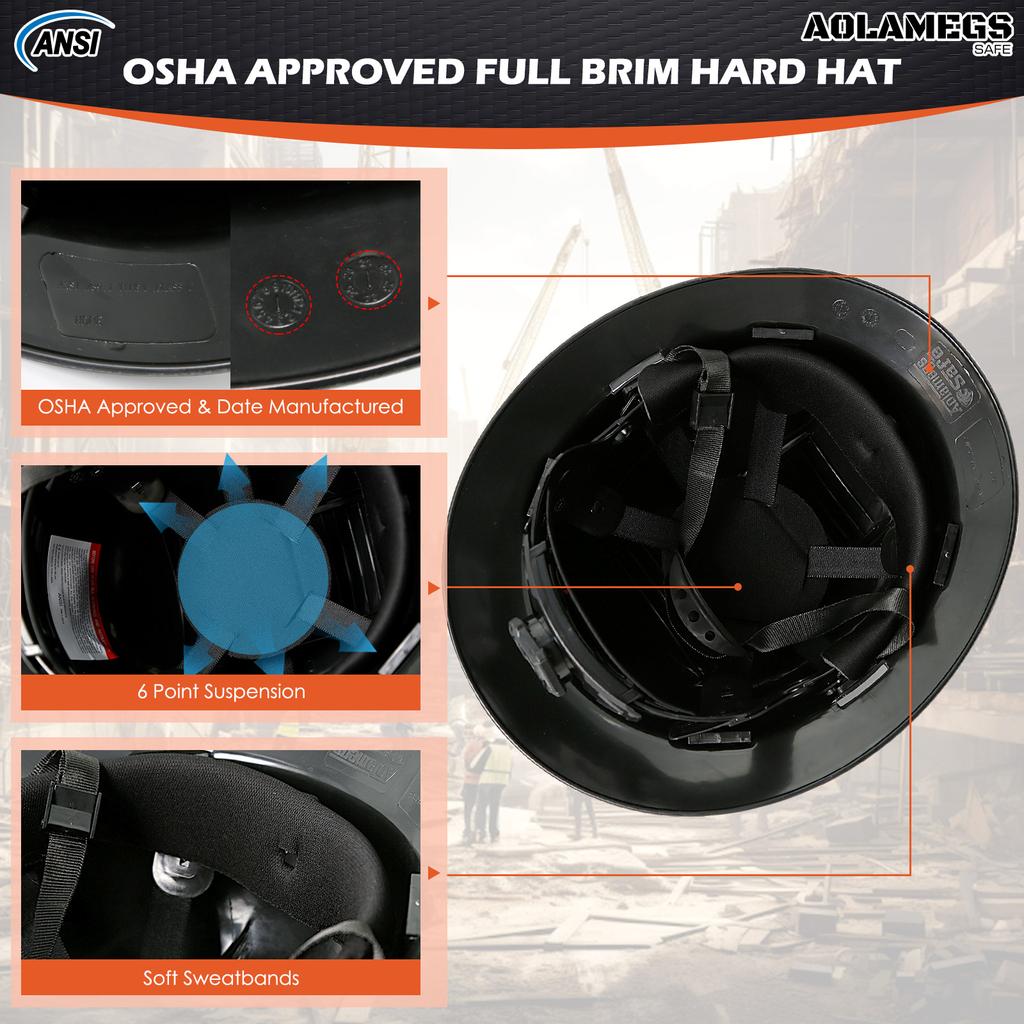 Wide Full Brim Safety Helmet Carbon Fiber Pattern Construction Work Cap Lightweight High Strength Railway Protective Hard Hat