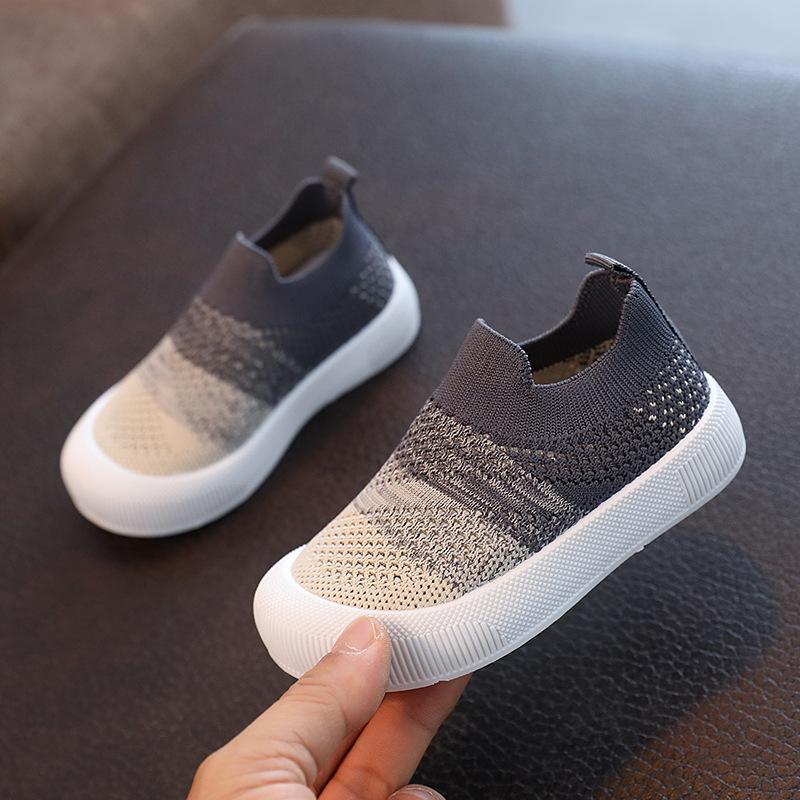 Size 20-31 Children Shoes Spring Autumn Kids Sneakers Soft Breathable Mesh Boys Slip-on Shoes Patchwork Girls Shoes