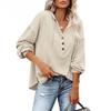 Spring and Autumn Women's Hoodie Blouse Long Sleeve Top Casual Loose Solid Color Hoodie Sweatshirt