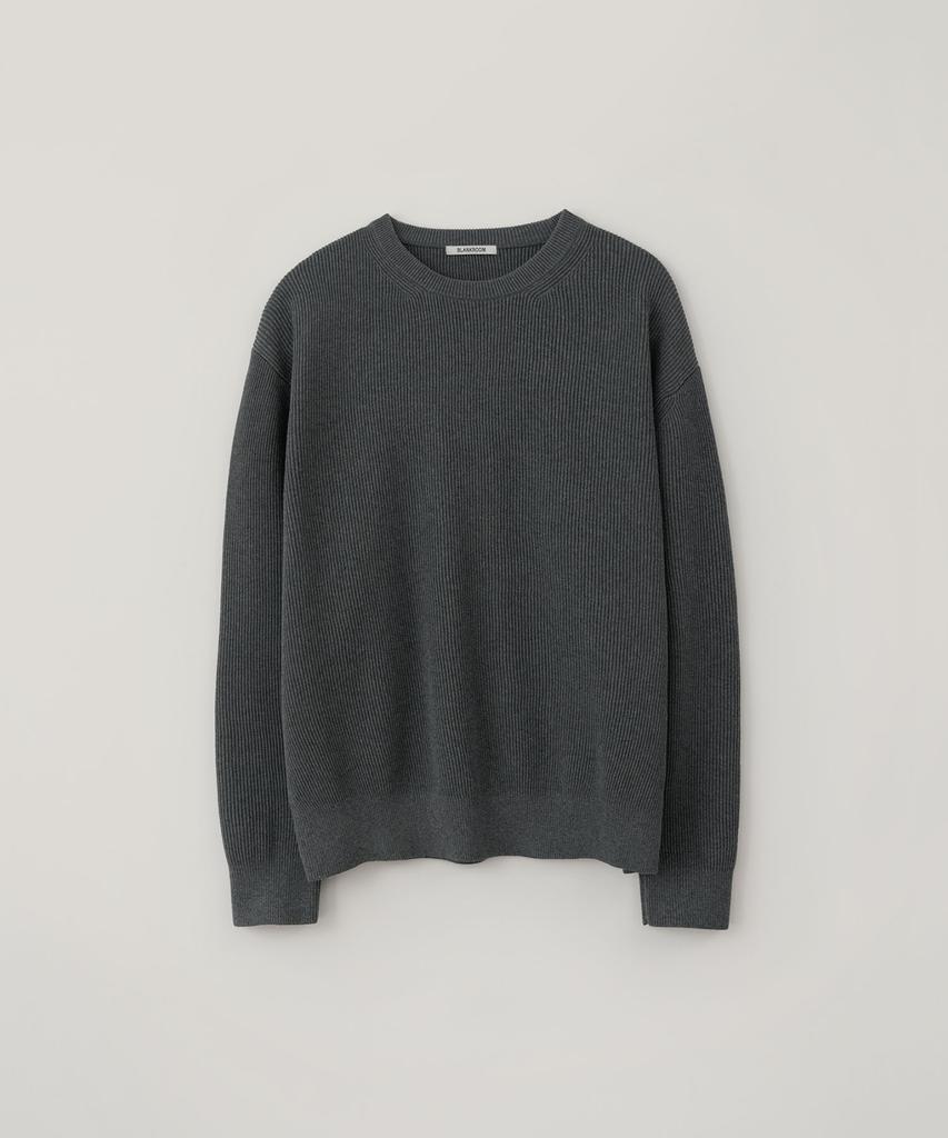 BLANKROOM All-Weather Crew Knit_Mid Gray