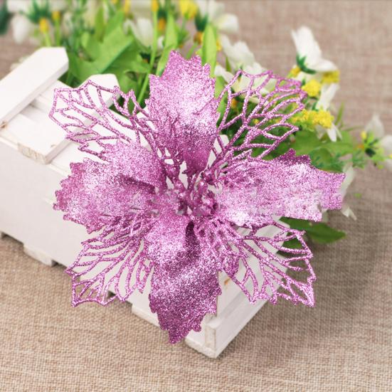 Искусственный рождественский цветок, тонкое мастерство, широкое применение, многоразовый модный искусственный цветок реального прикосновения для вечеринки