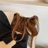 Pleated Cloud Bag Retro-chic Shoulder Bag High-level Simple with Oil-textured Underarm Bag