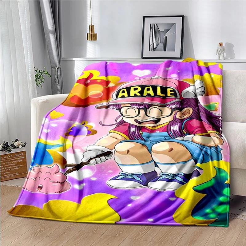 DR-Slump-Arale Cartoon Throws Blanket Kids Super Soft Cute Blankt for Travel Couch Sofa Picnic Bed Flannel Blanket Birthday Gift