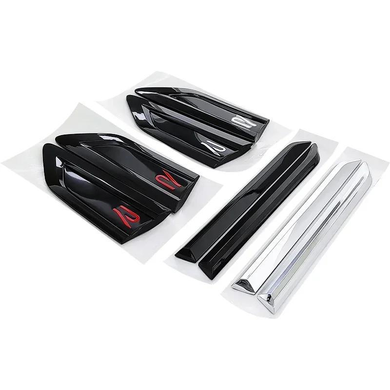 Valve Stems Caps 4Pcs Car Fender Side Emblem Bumper Strip Badge Sticker For Volkswagen VW Rline GTI 4MOTION Polo Golf Jetta Tigu zw7