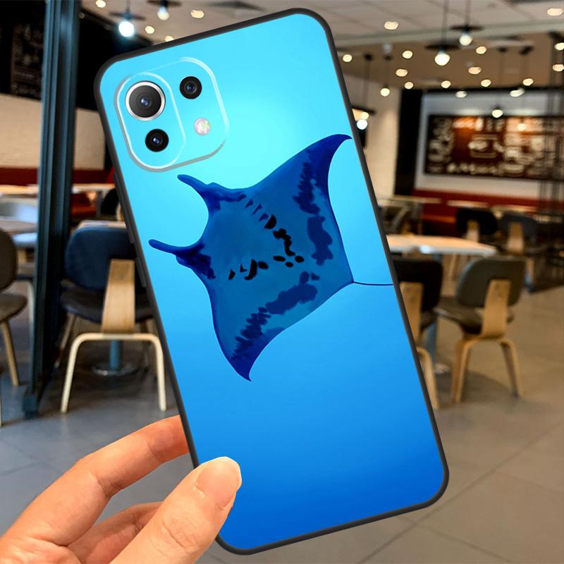 Animal Manta Ray Case For Xiaomi 11T 12T 13T 14T Pro 13 14 15 Ultra POCO X7 Pro X3 X5 X6 M6 F5 F6 Pro Coque