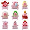 Pink Plush Capybara Doll Toy Stuffed Animals Keychain Pendant Car Ornament Bag Decoration Cartoon Capybara Doll Birthday Gift