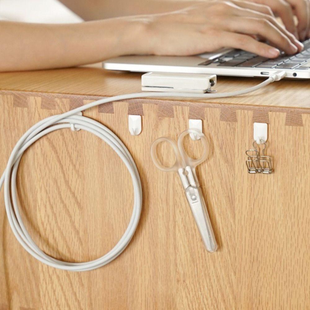 9pcs Strong Adhesion Self-adhesive Hook Mini Wall Hanger Portable Universal Hook Kitchen